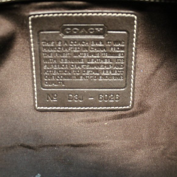 PURPLE WITH BROWN LETTERS COACH HOBO PURSE - Picture 4 of 4